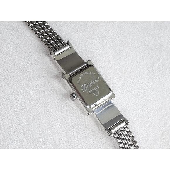 Brighton Monroe Ladies Dress Watch Small Square Face Two Tone Gold Silver Works - Picture 5 of 6